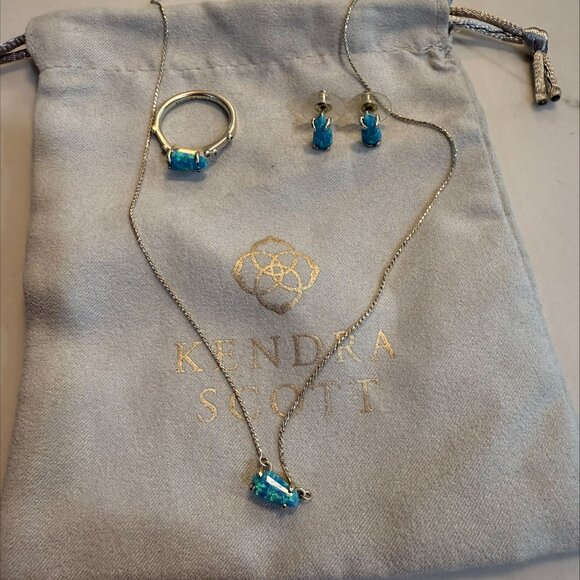 Kendra Scott Opal Earring, Necklace and Ring Set-Will sell separate or together - Picture 2 of 7
